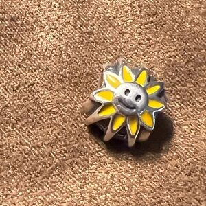 Pandora Silver and Yellow Sun Charm